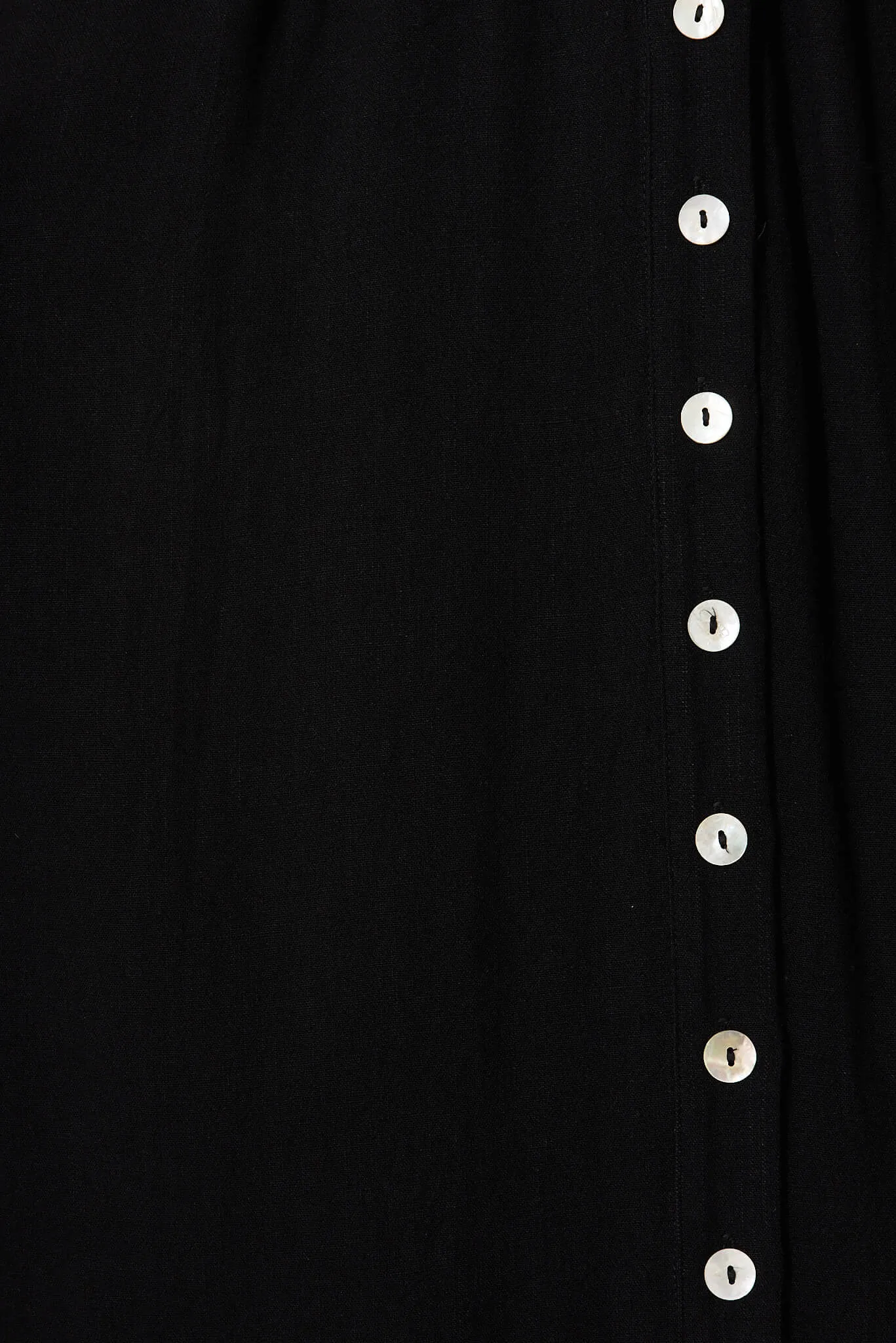 Aire Midi Dress In Black Linen