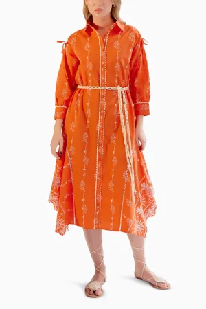 Alba Tangerine Maxi Dress