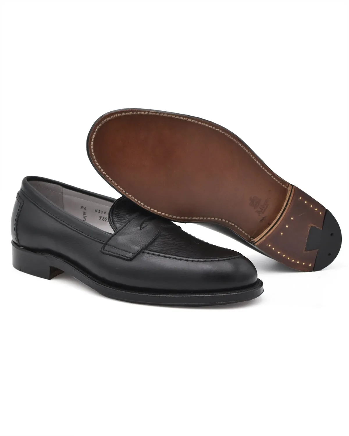 Alden Black Calf Flex Welt Penny Loafer