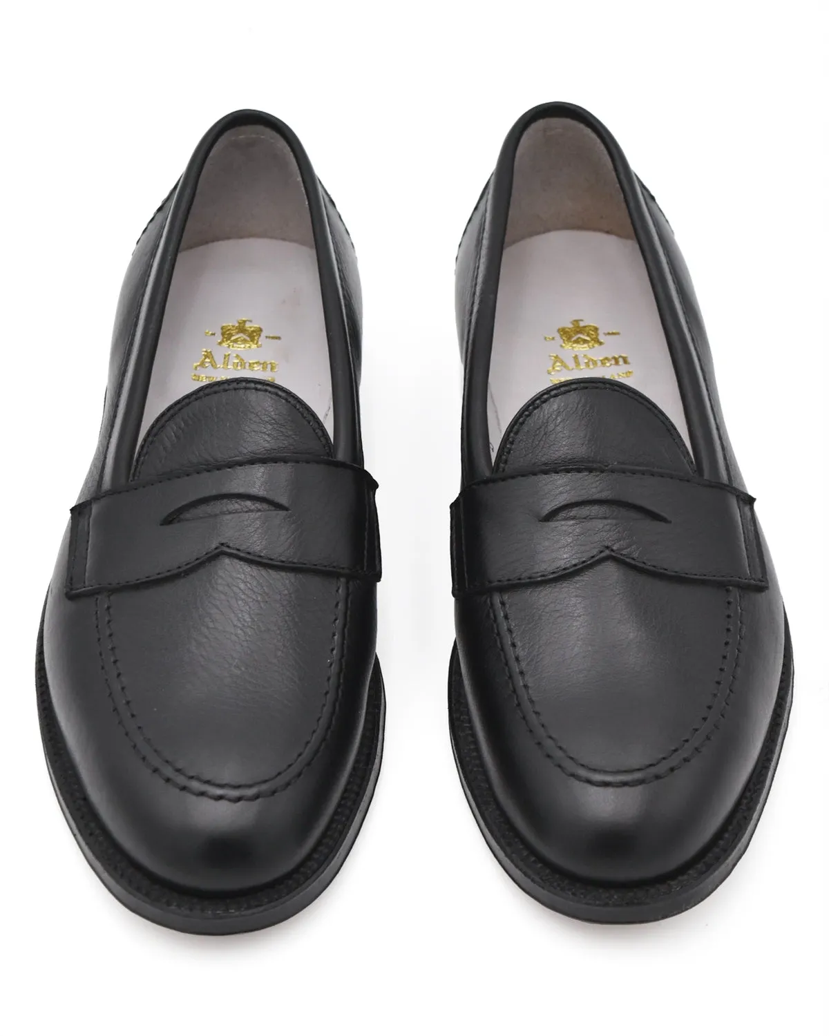 Alden Black Calf Flex Welt Penny Loafer