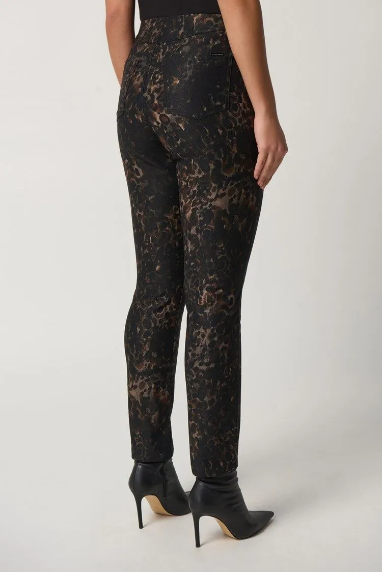 Animal Print Slim-Fit Jeans