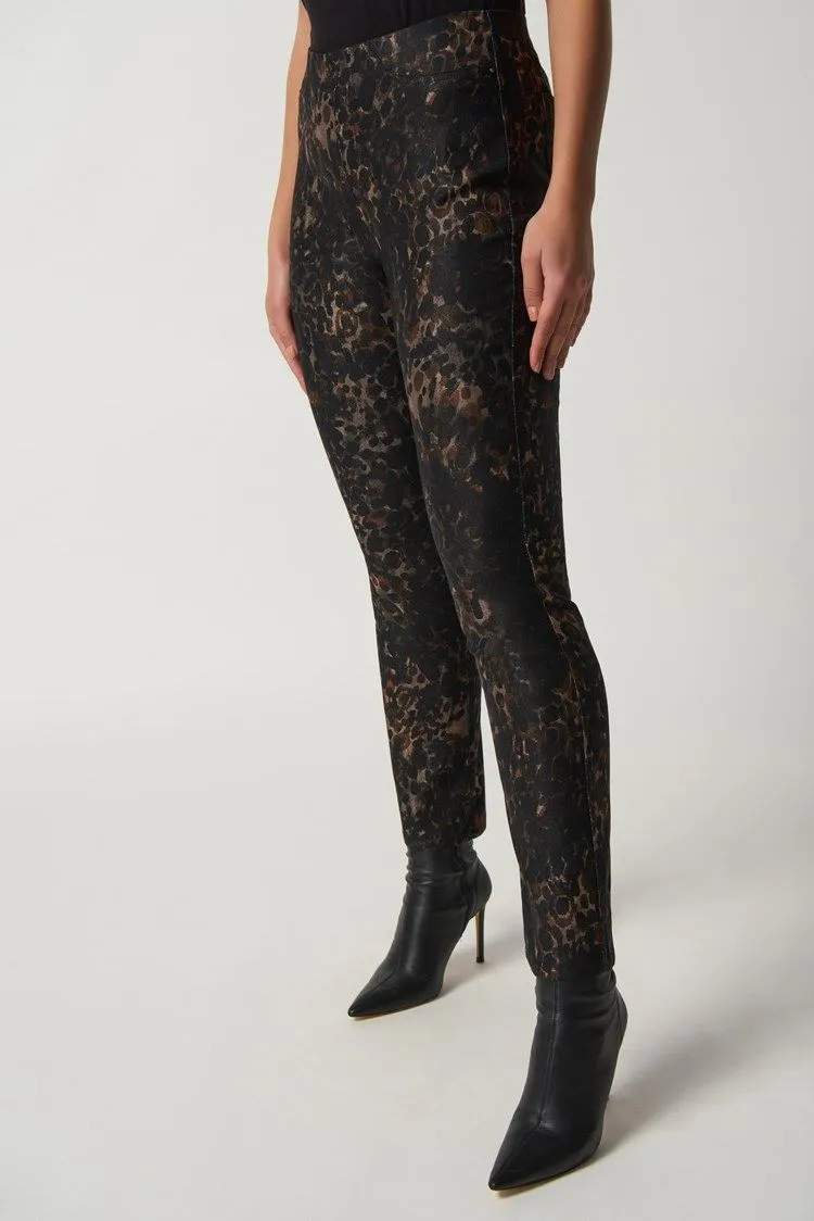 Animal Print Slim-Fit Jeans