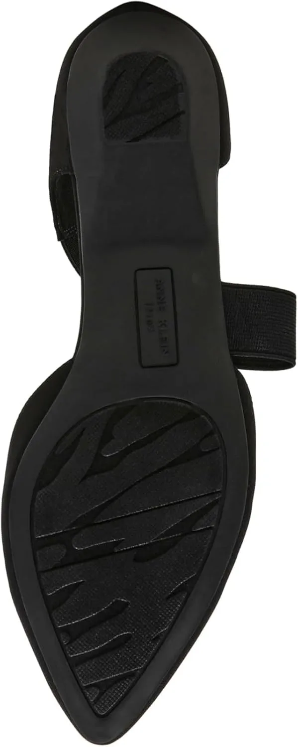 Anne Klein Womens Cushioned Footbed Textured Ballet Flats