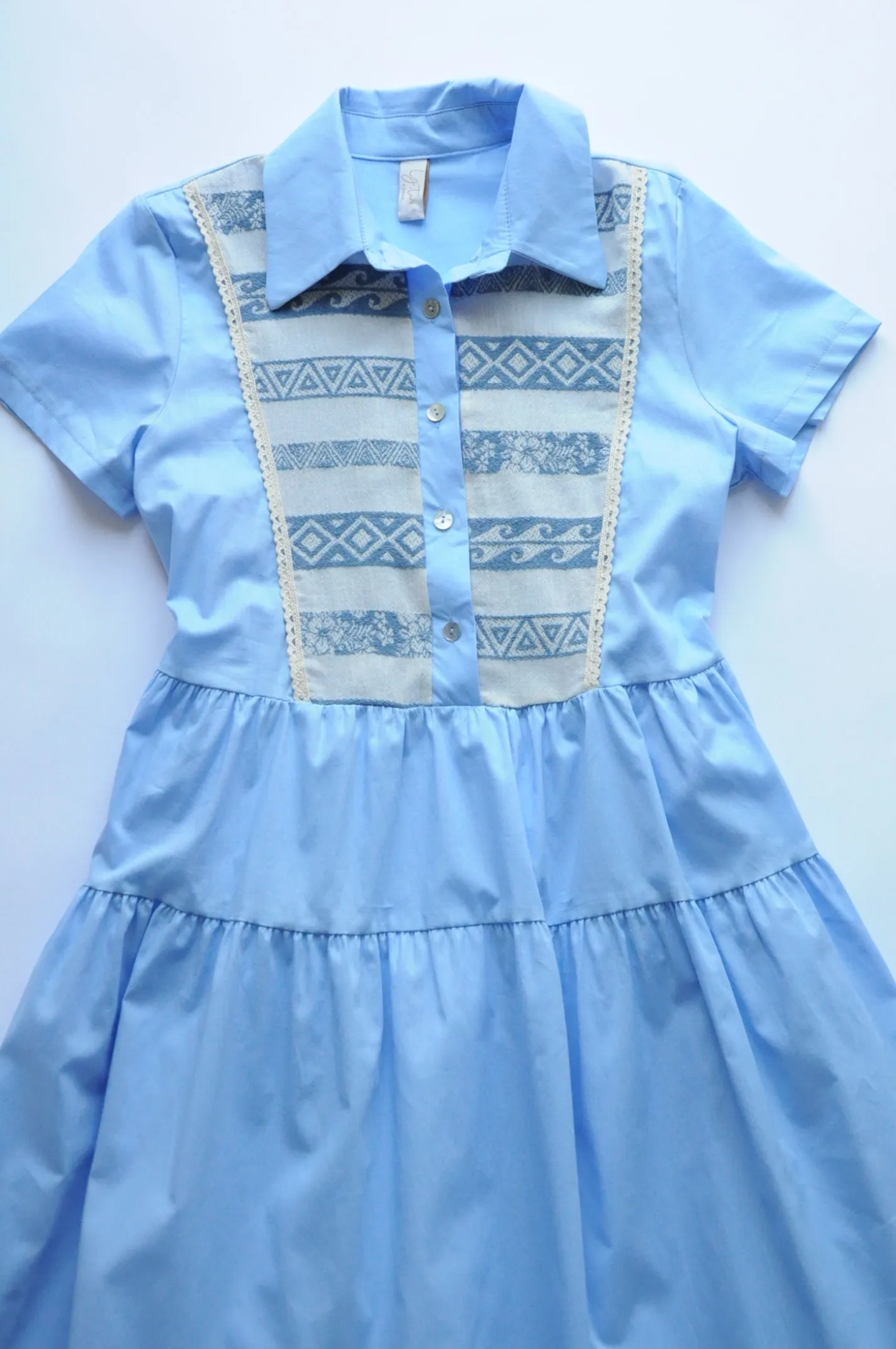 Baby blue shirt dress