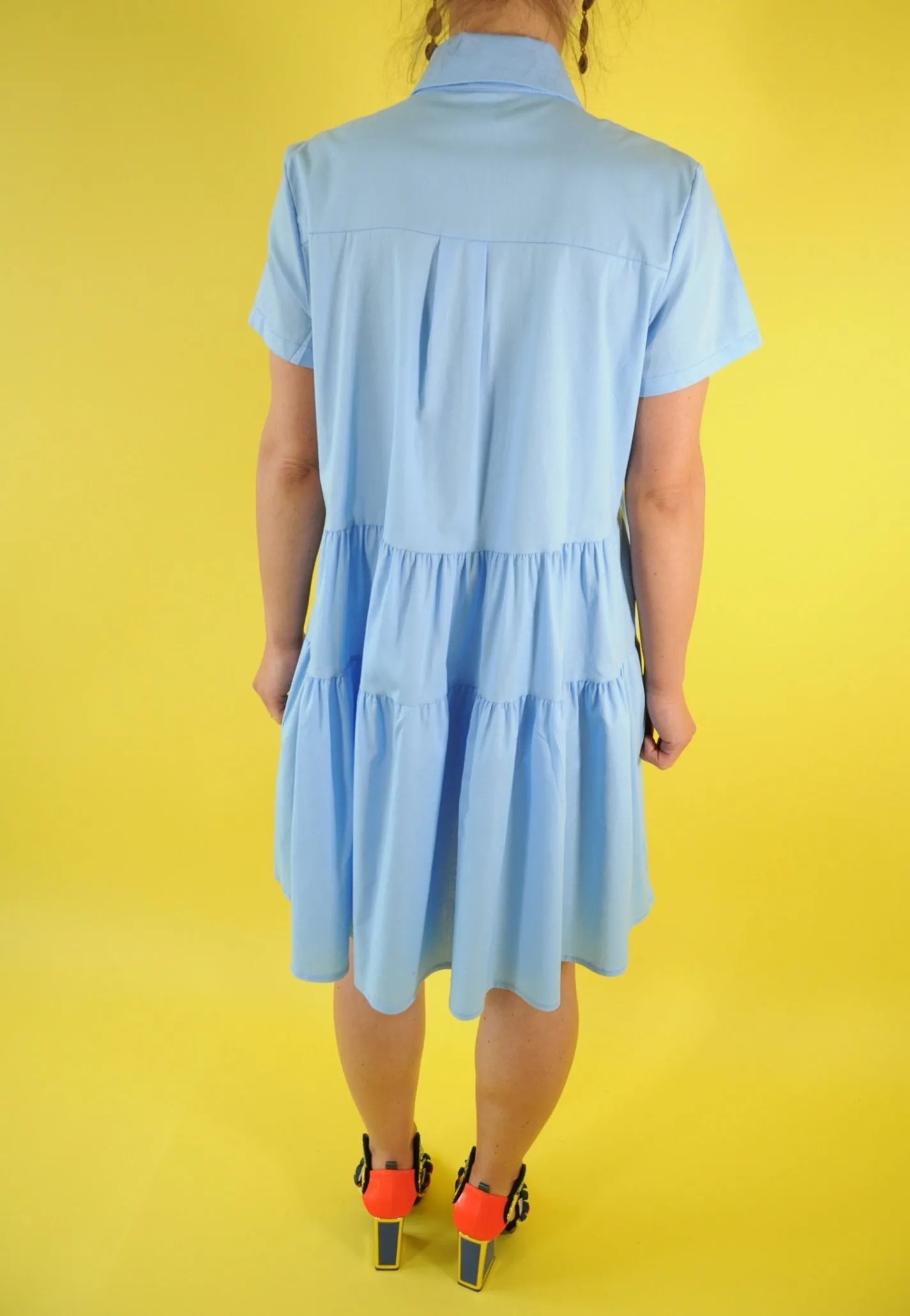 Baby blue shirt dress