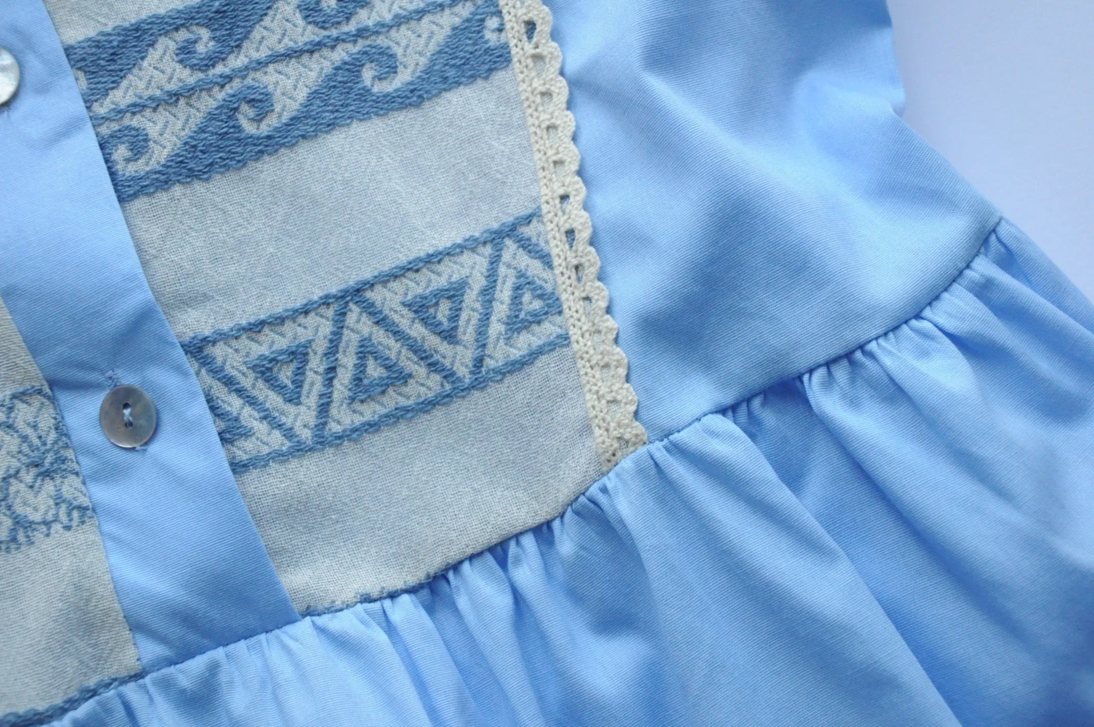Baby blue shirt dress