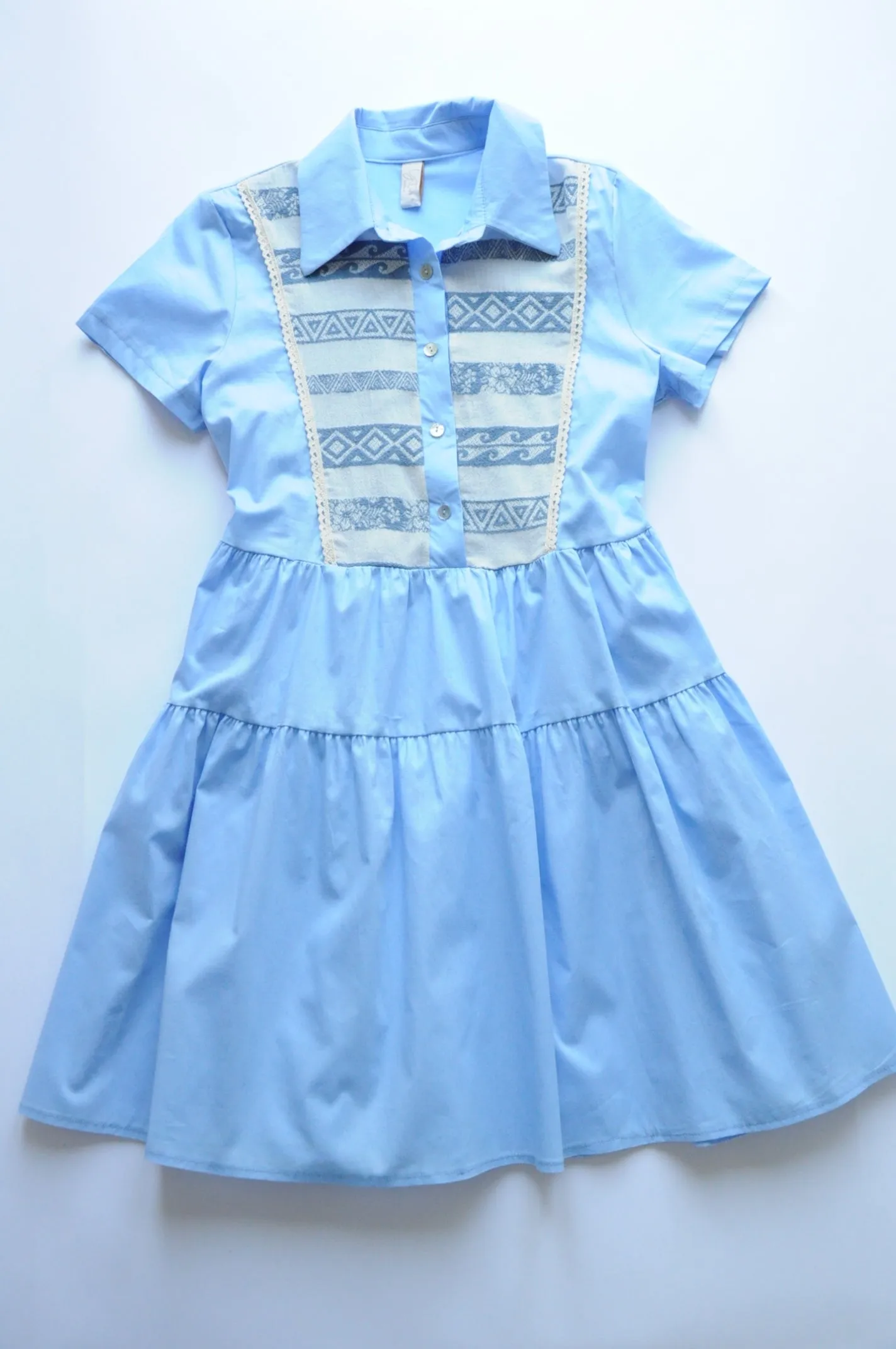 Baby blue shirt dress