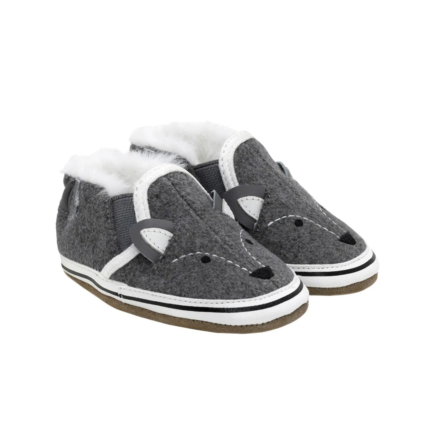 Baby Fox Soft Soles: Charcoal Grey