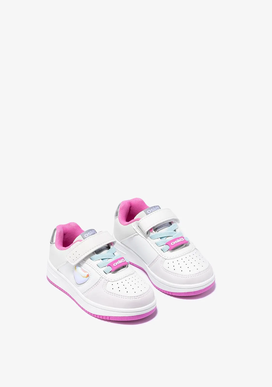 Baby's White Solar With Lights Sneakers