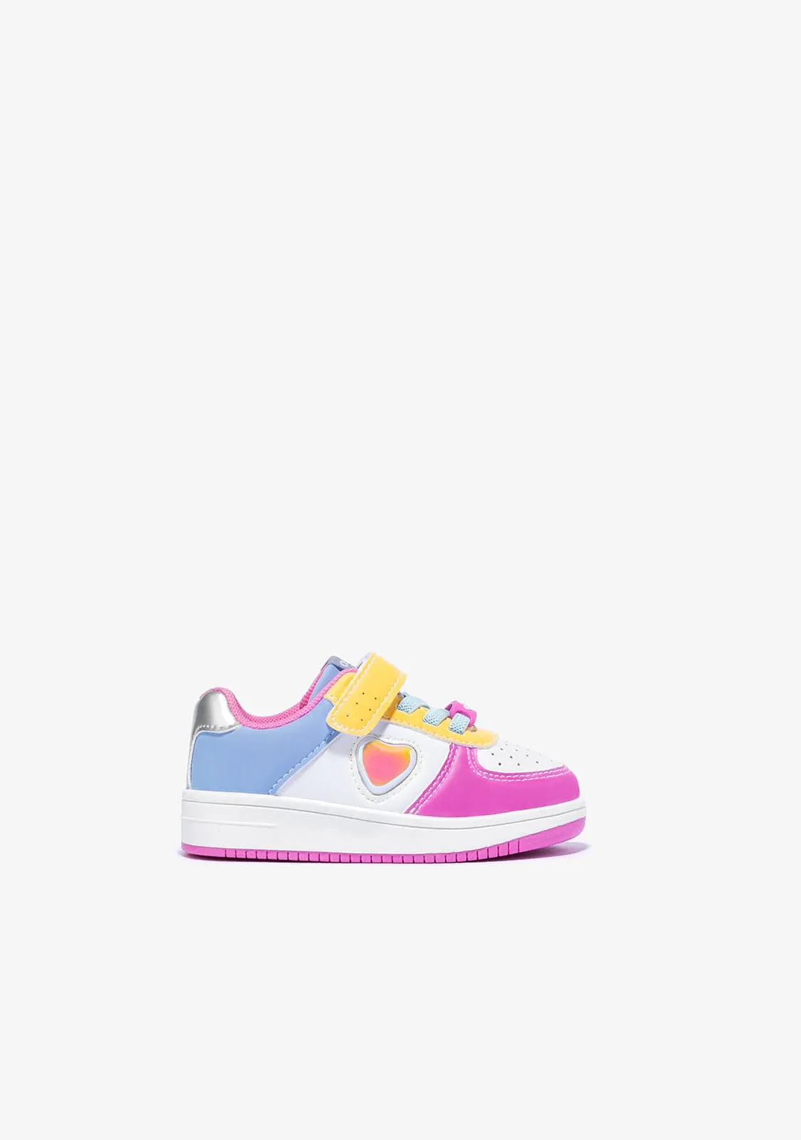 Baby's White Solar With Lights Sneakers