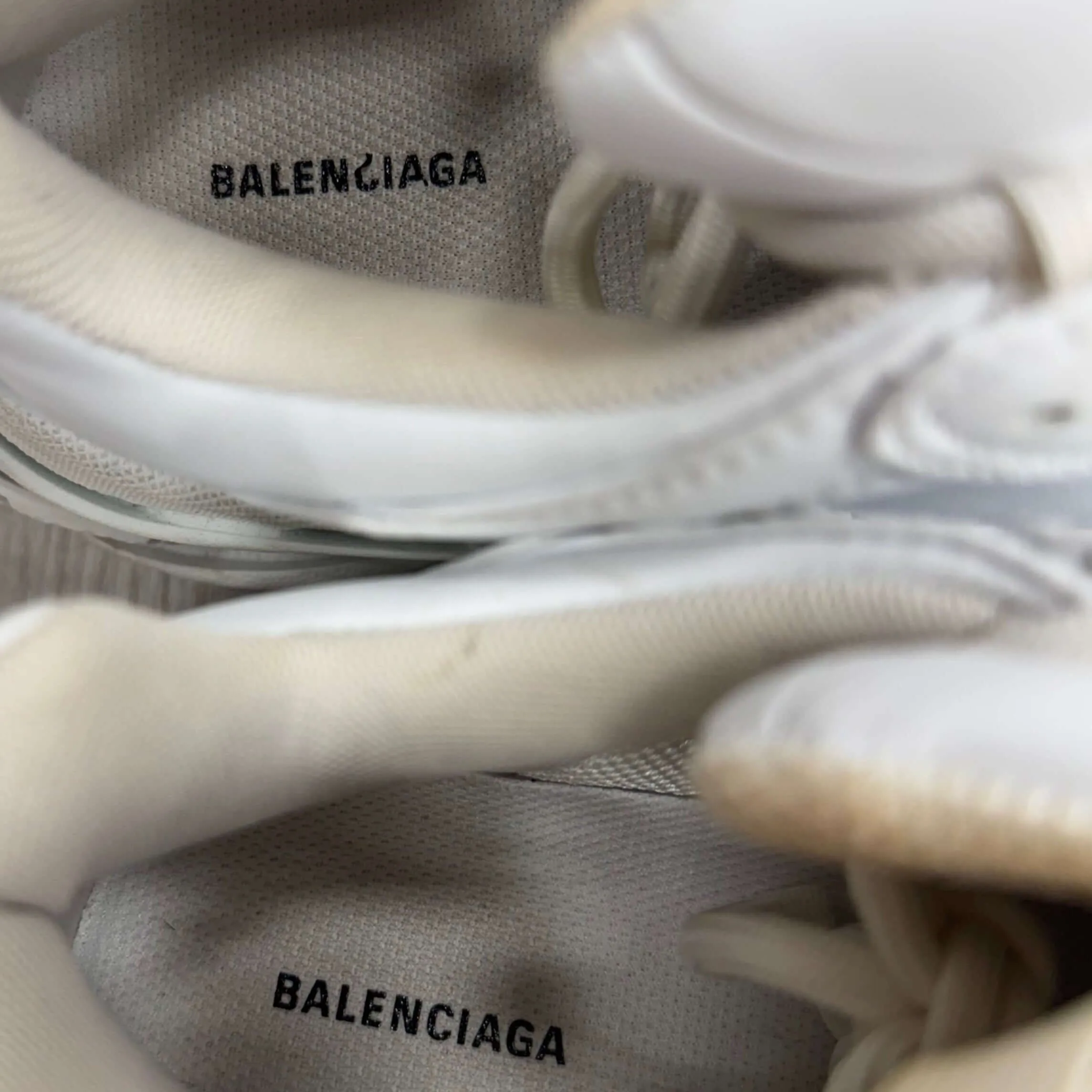 Balenciaga Triple S Synthetic Leather Triple White Sneaker