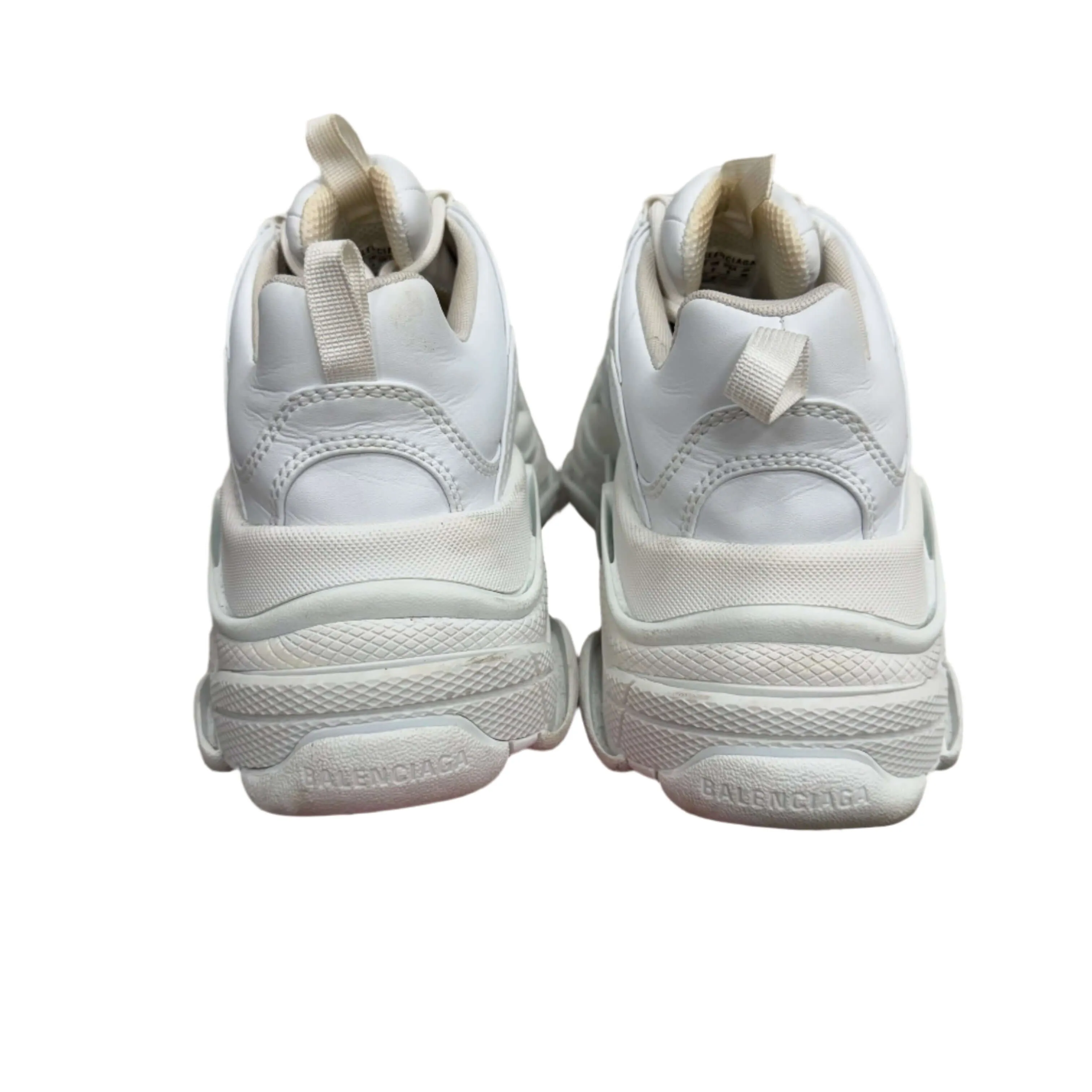 Balenciaga Triple S Synthetic Leather Triple White Sneaker