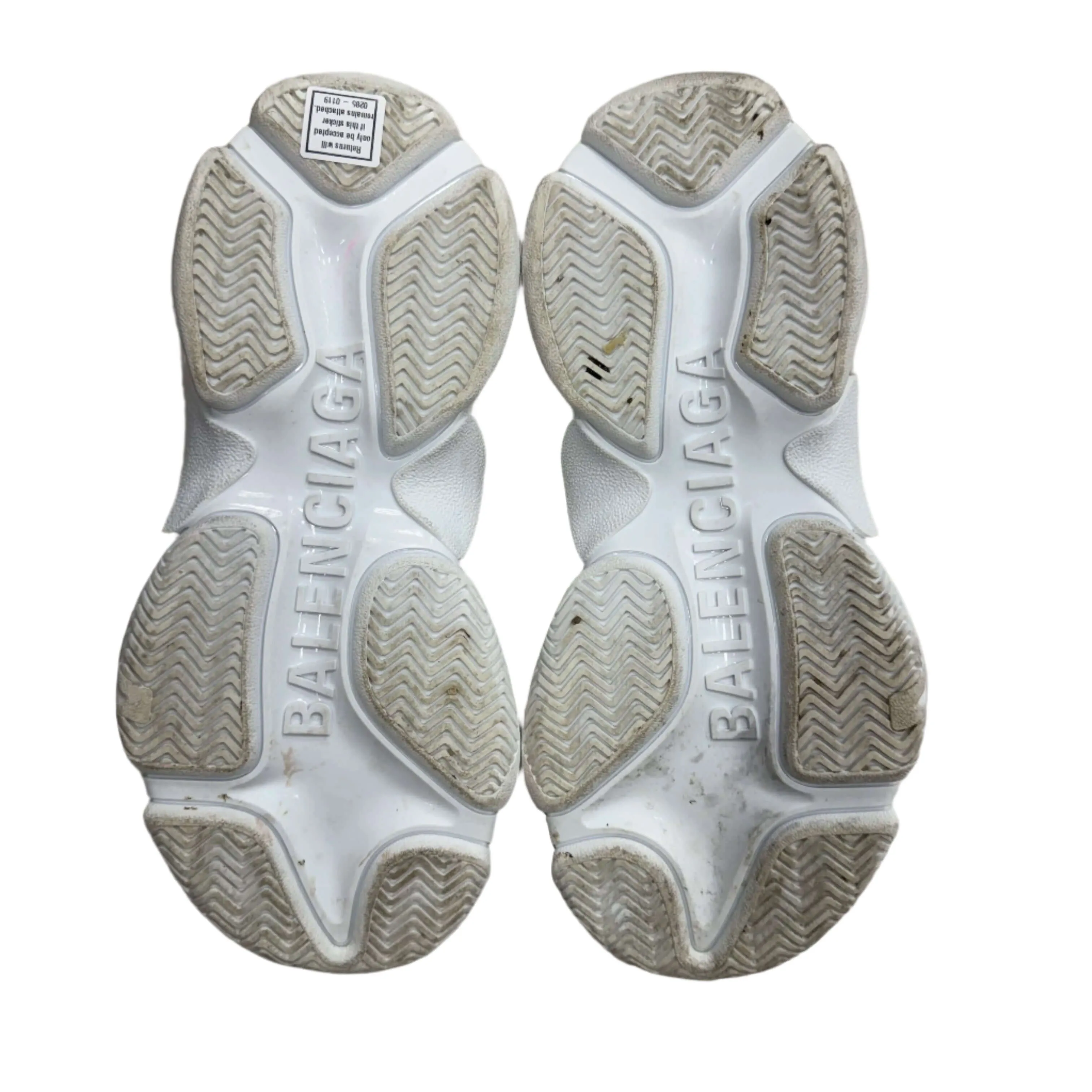 Balenciaga Triple S Synthetic Leather Triple White Sneaker