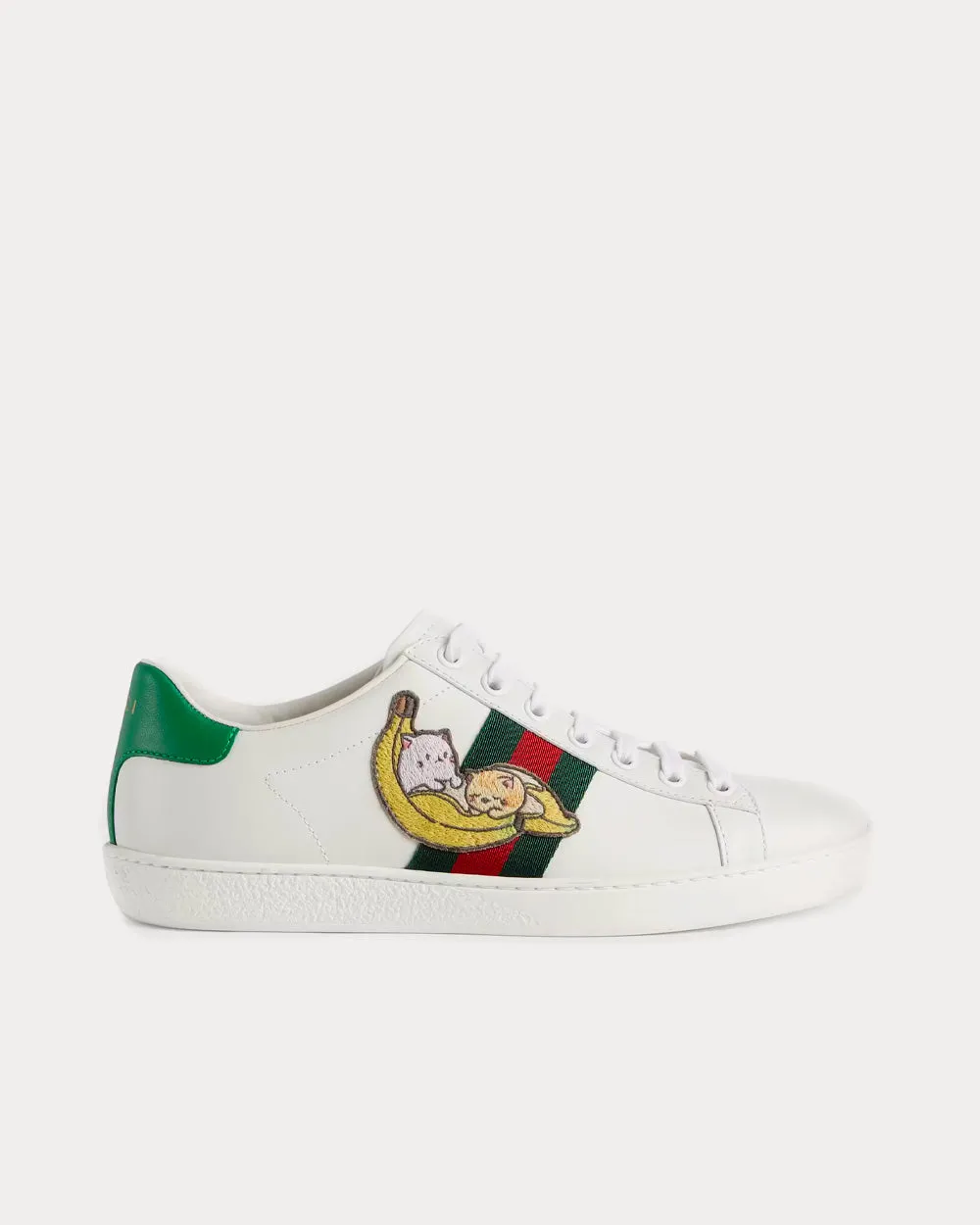 Bananya Ace White Low Top Sneakers