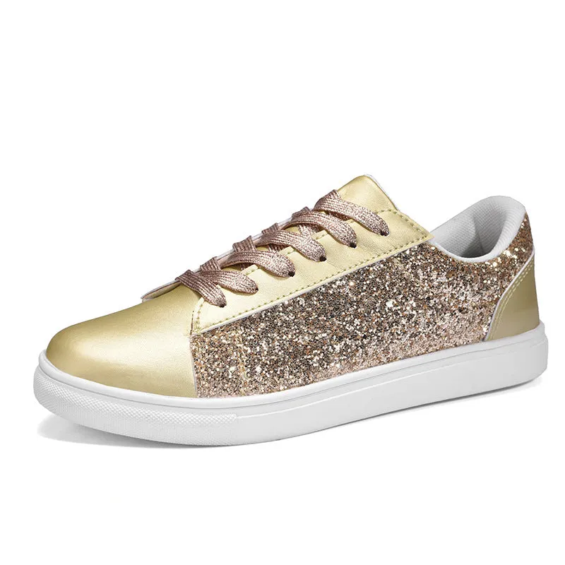 Belifi Casual Glossy Fashionable Flat Bottomed Sneakers
