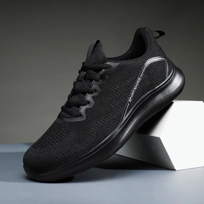 binfenxie Classic Mens Sneakers Casual Mesh Breathable Jogging Gym Shoes Men Plus Size Trainers Soft Bottom Durable Black Men Sneaker