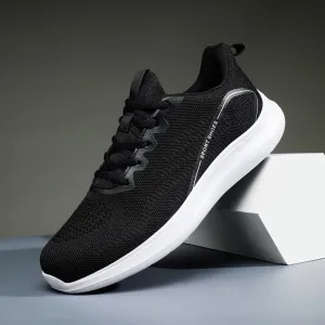 binfenxie Classic Mens Sneakers Casual Mesh Breathable Jogging Gym Shoes Men Plus Size Trainers Soft Bottom Durable Black Men Sneaker
