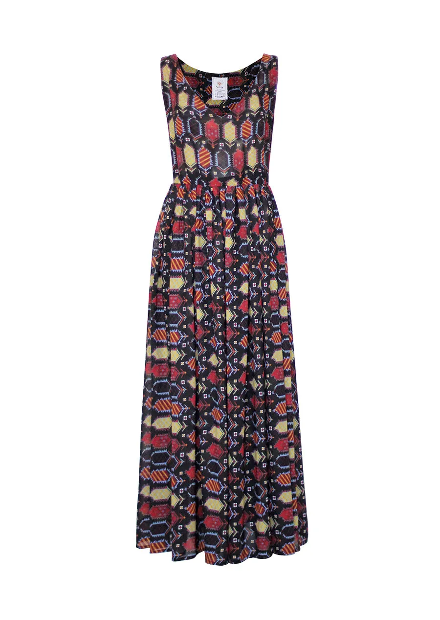 Carpet-print Maxi Dress