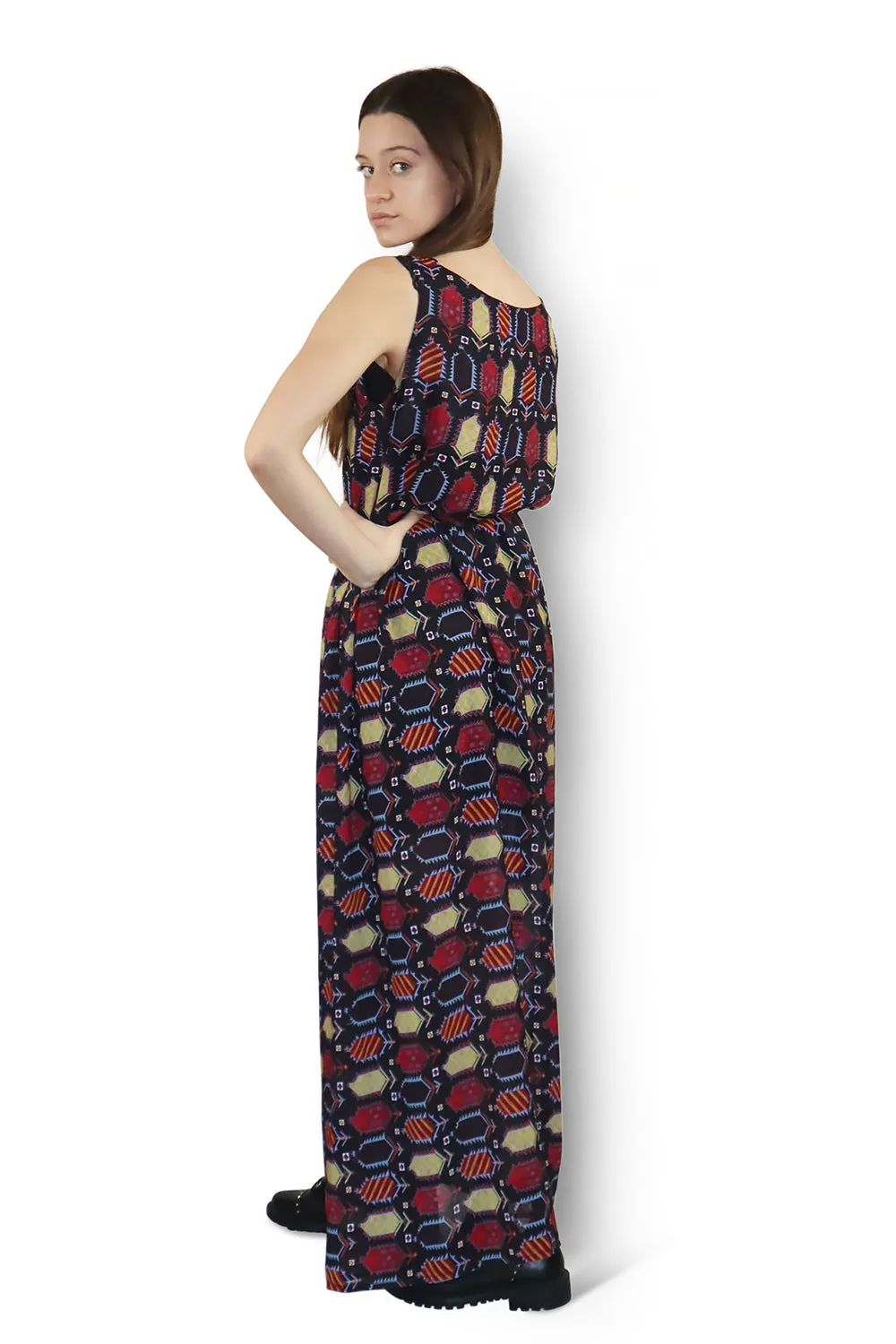 Carpet-print Maxi Dress