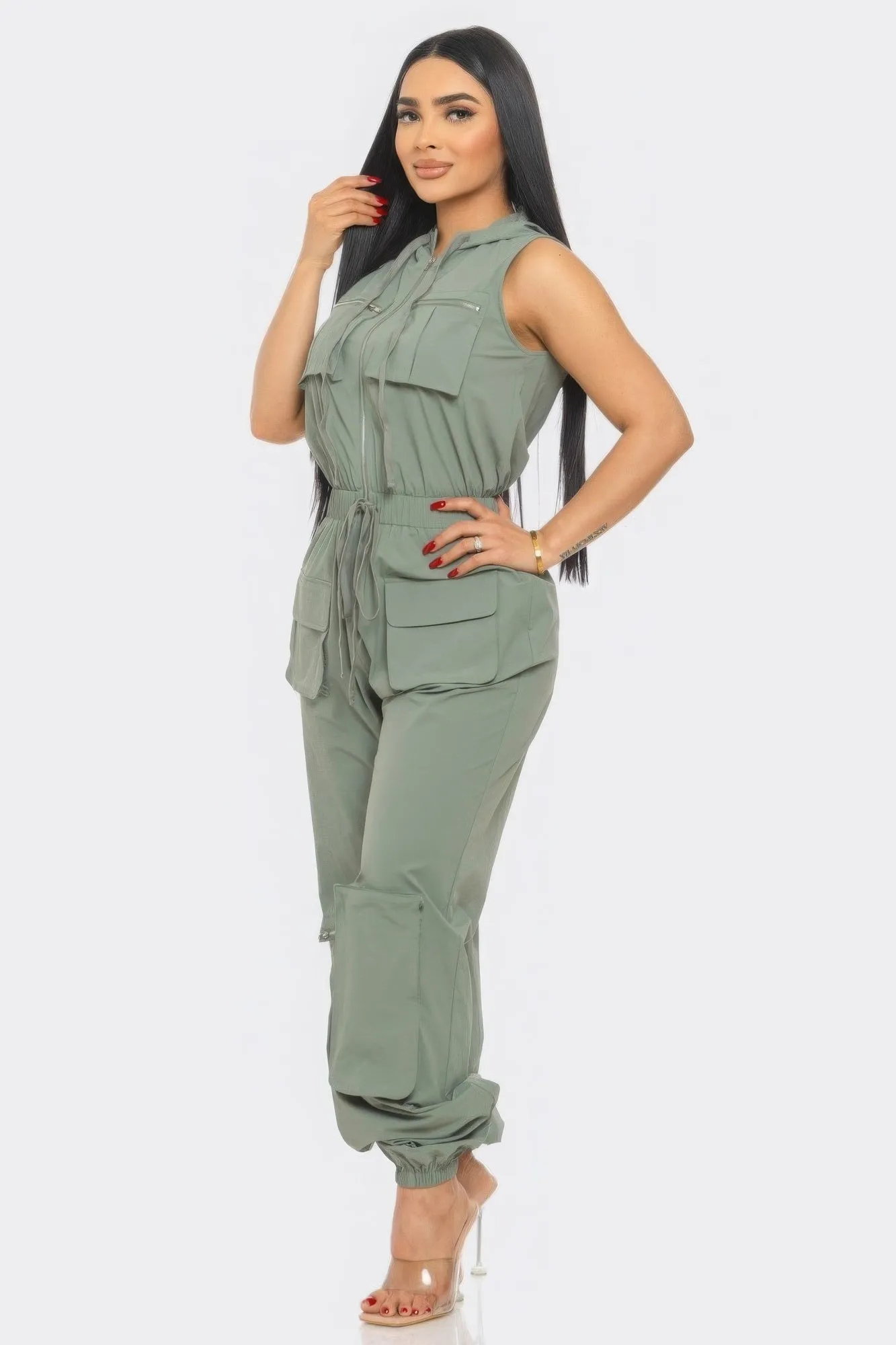 Chic Women's Tracy Cargo Jumpsuit - Fashionable One-Piece Ensemble