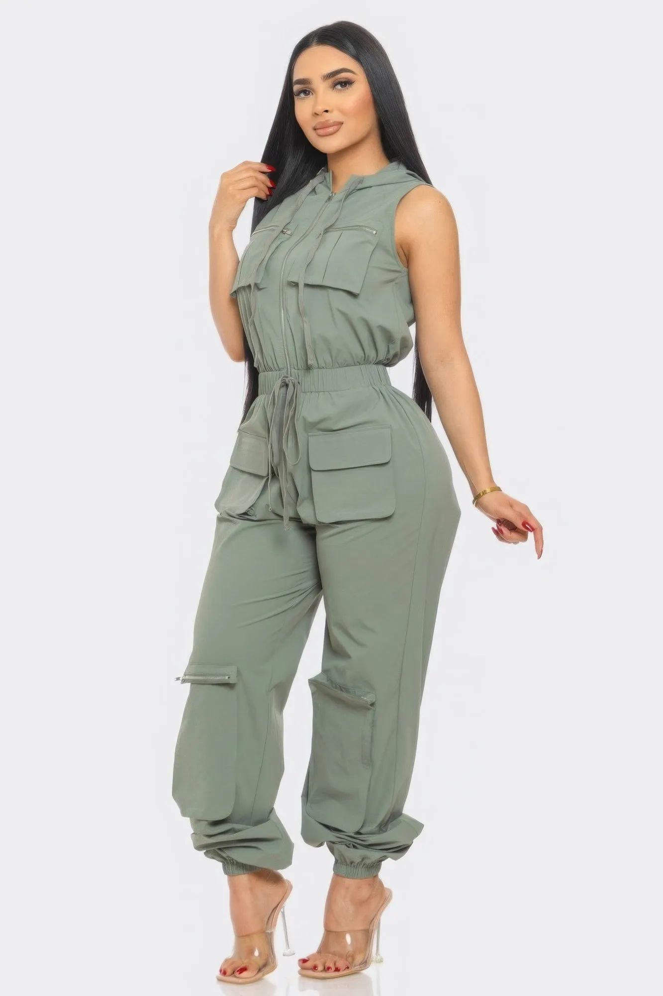 Chic Women's Tracy Cargo Jumpsuit - Fashionable One-Piece Ensemble
