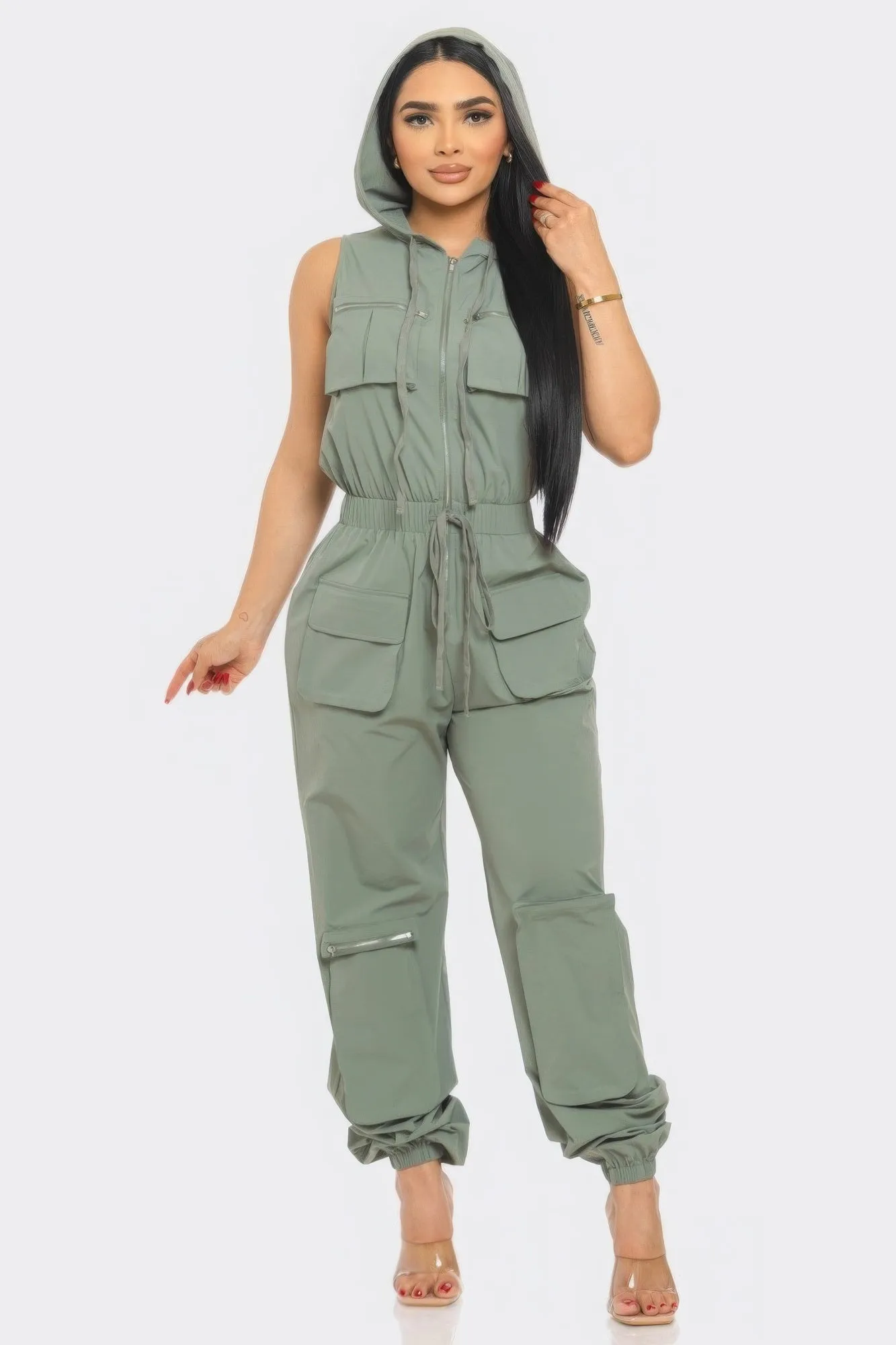 Chic Women's Tracy Cargo Jumpsuit - Fashionable One-Piece Ensemble