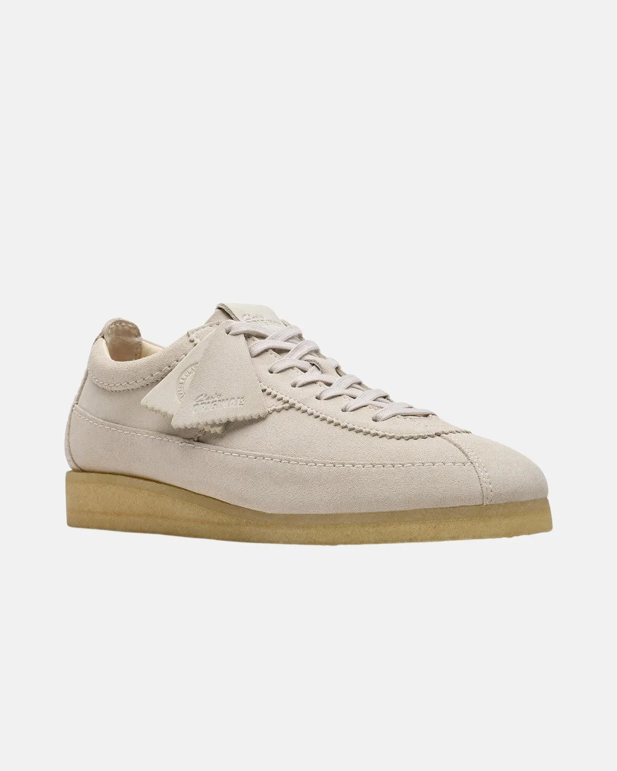 CLARKS ORIGINALS MENS WALLABEE TOR TRAINERS OFF WHITE SUEDE