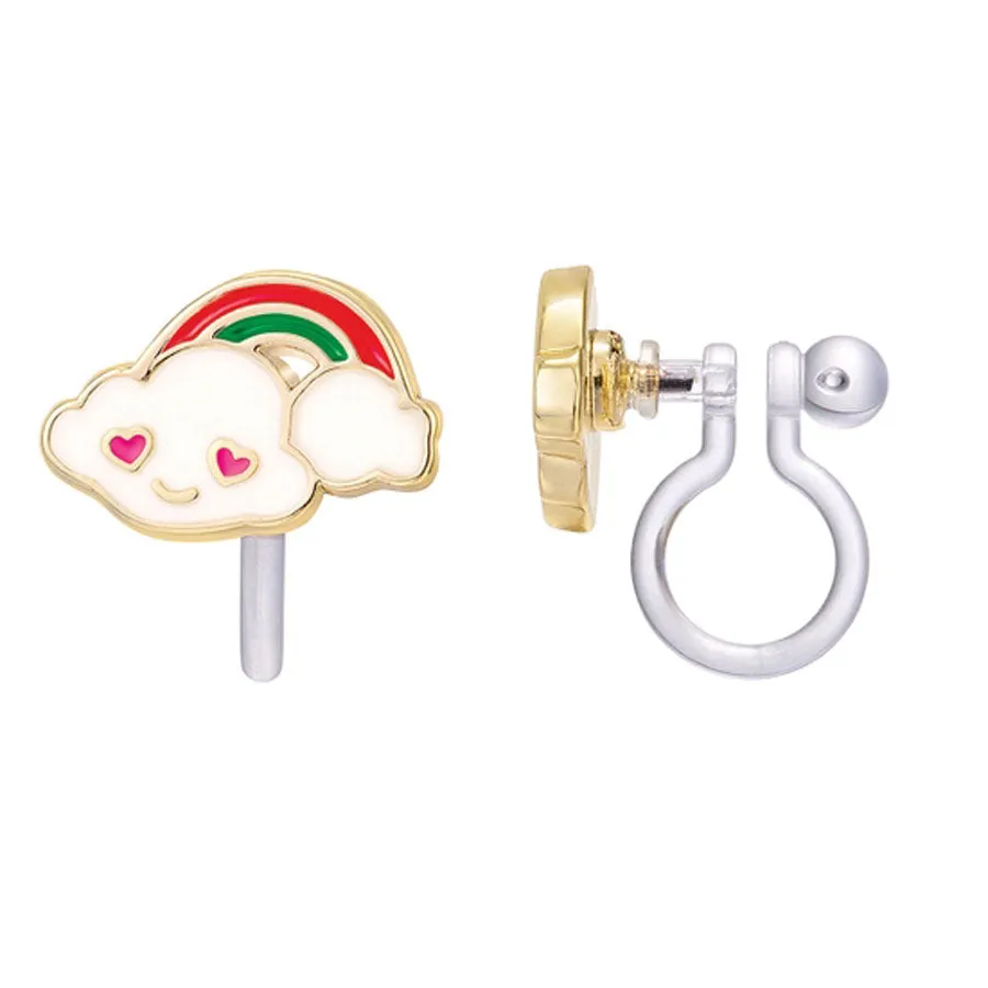 CLIP ON Cutie Earrings - Cloud Luvs Rainbow