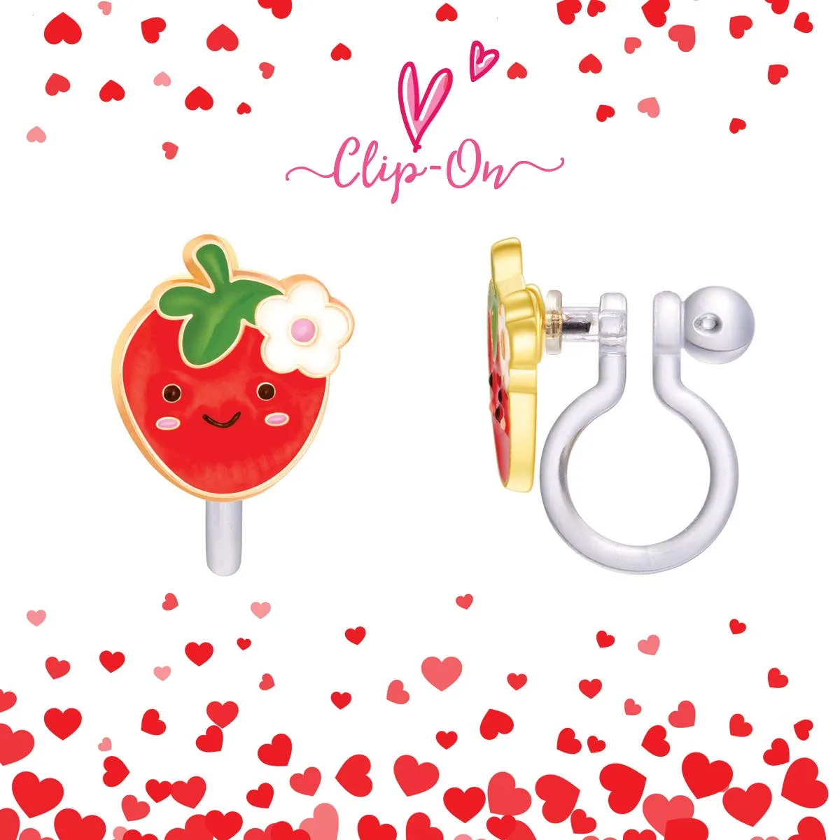 CLIP ON Cutie Earrings- You're Berry Cute
