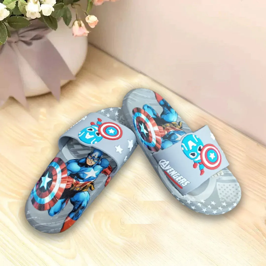 CN Little Captain America Grey Slippers 11164