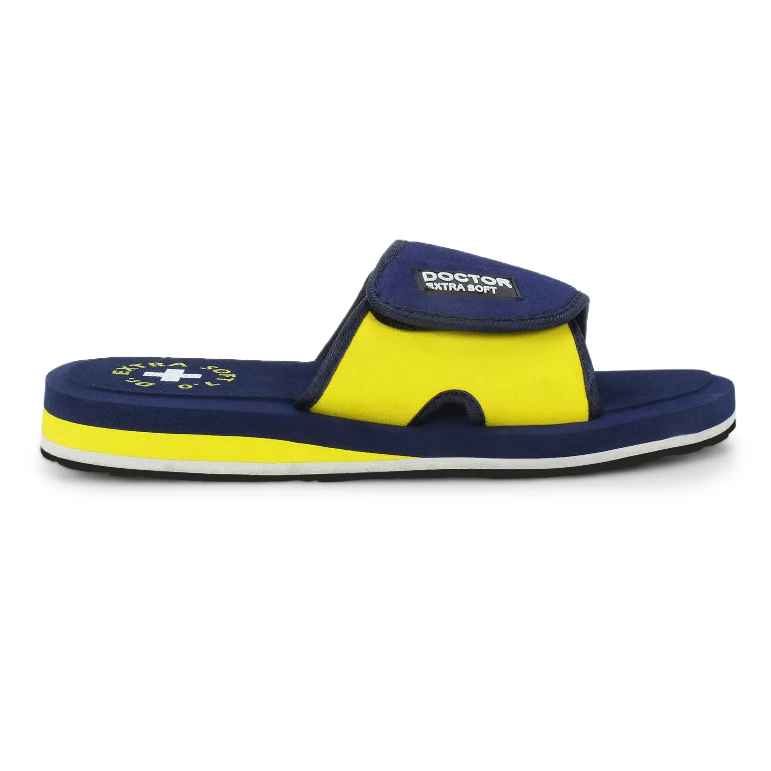 DOCTOR EXTRA SOFT D-51 Men's Velcro Adjustable Straps Super Comfort Dr Sliders Flipflops and House Slippers for Gent's & Boy's