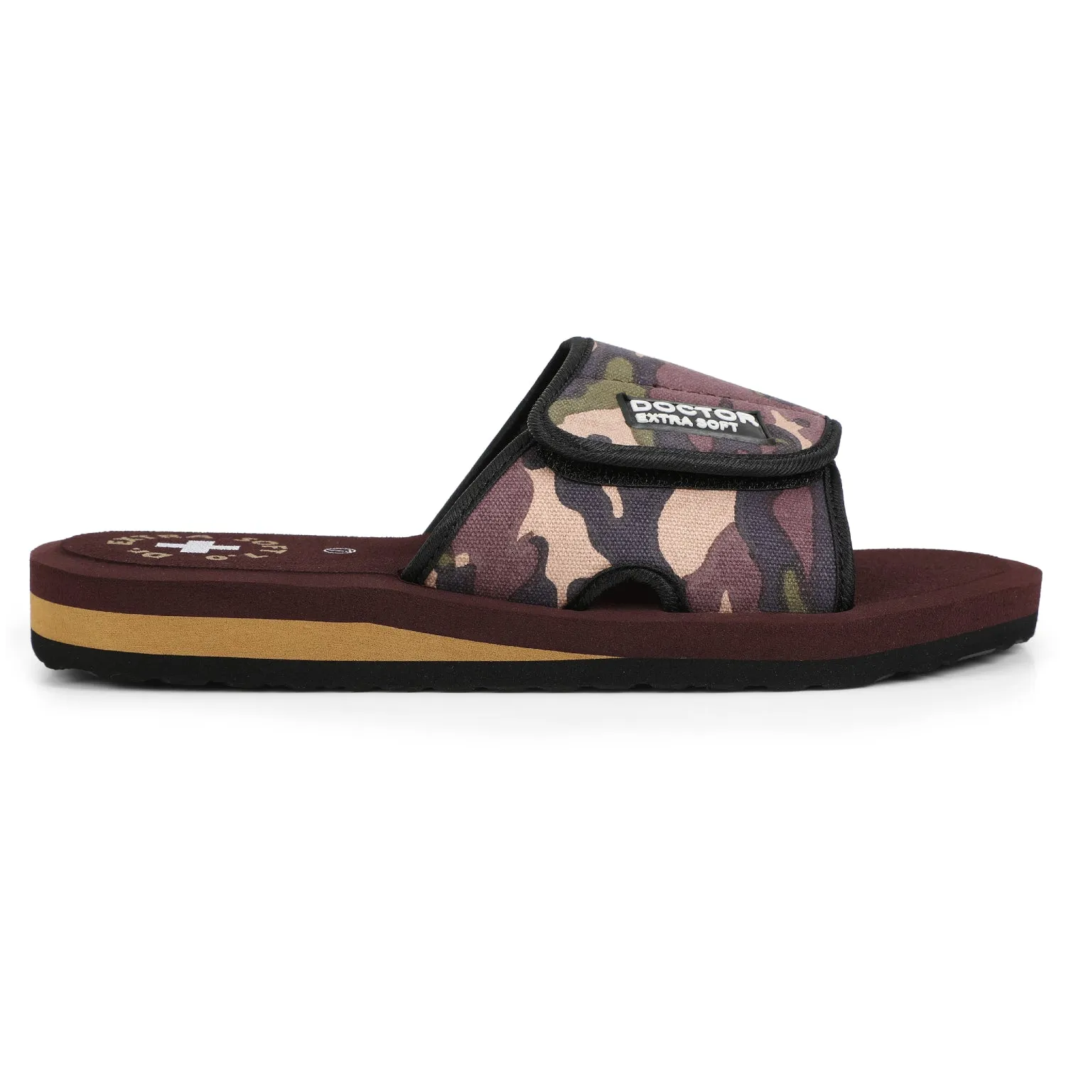 DOCTOR EXTRA SOFT D-53 Camo Ortho Care  Adjustable Strap Super Comfort Dr.Sliders Flipflops & Camouflaged House Slippers for Men’s and Boy’s Slides