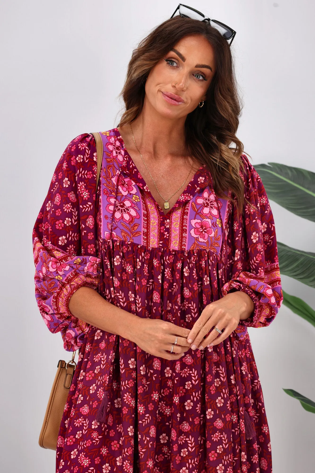 Dreamcatcher Brooke Midi Dress Pink Floral