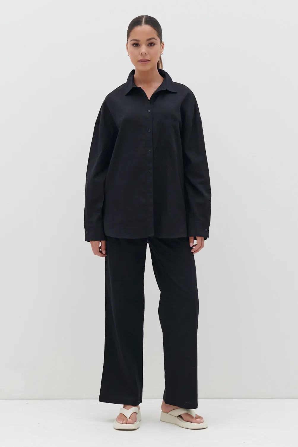 Emery Boxy Shirt - Black