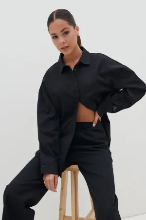 Emery Boxy Shirt - Black