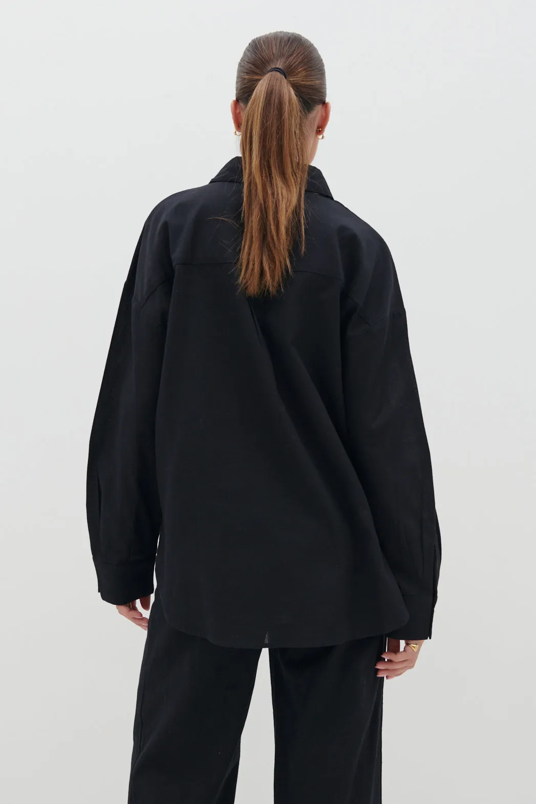 Emery Boxy Shirt - Black