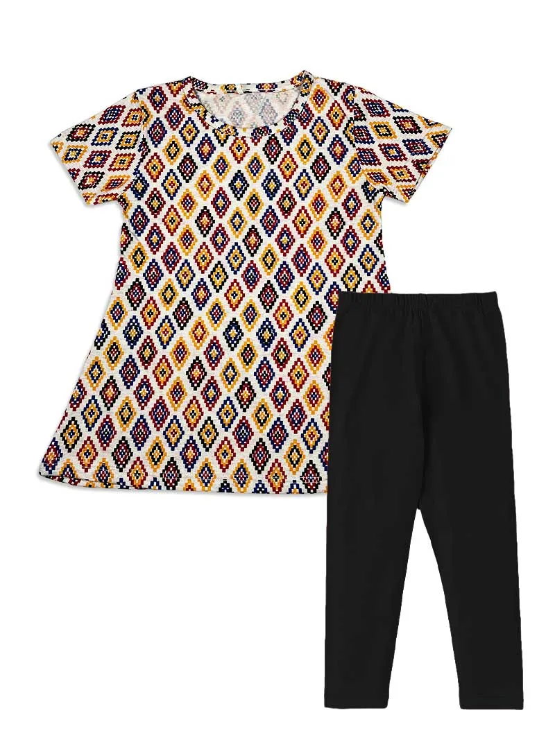 Everyday Comfort Cotton Girls Trouser Set