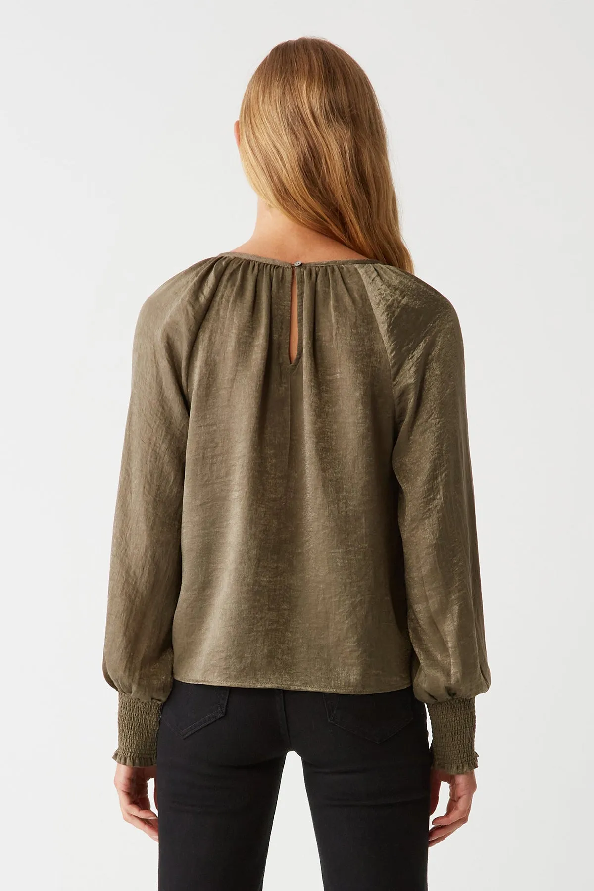 Fabi Smocked Sleeve Top