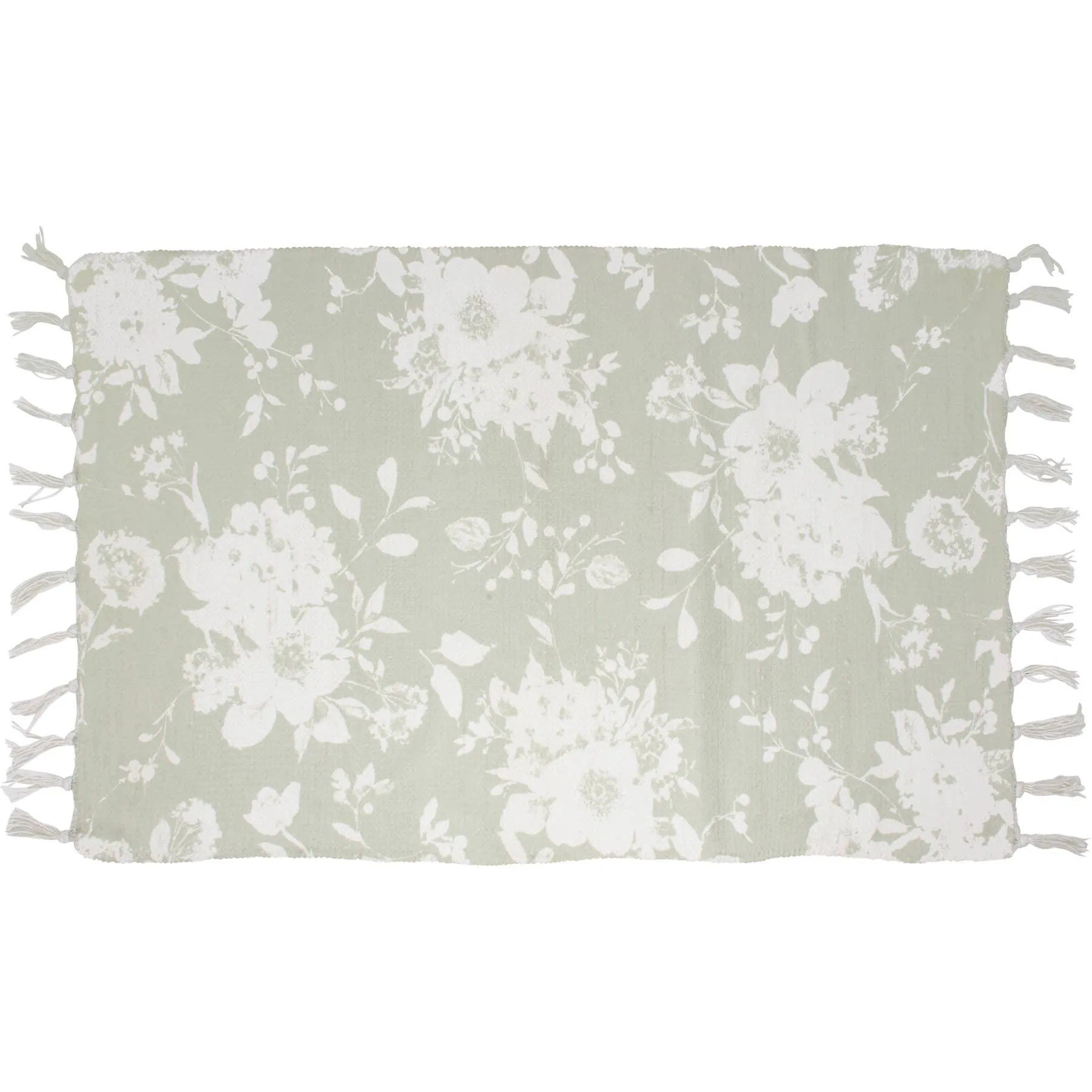 Green Floral Rug