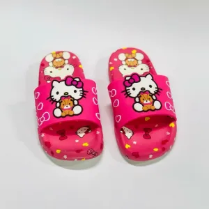 Hello Kitty With Bear Pink Slippers 7269