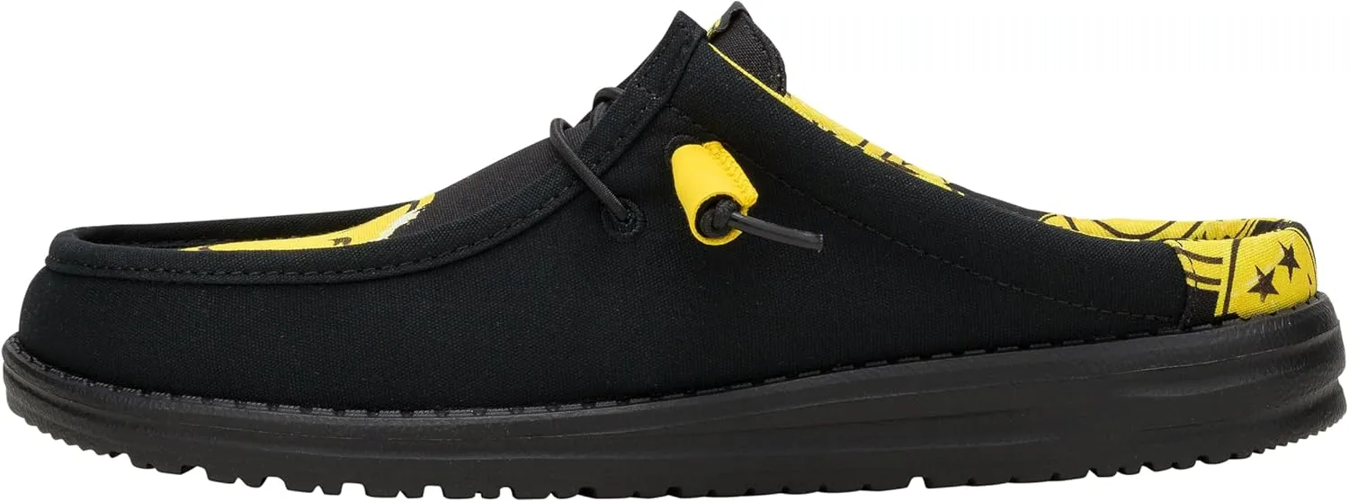 HEYDUDE Wally Slip Smiley Mens Shoes, Men's Slip-on Loafers, Comfortable & Light-Weight