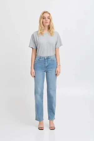 Ichi Twiggy straight leg jean Light Blue