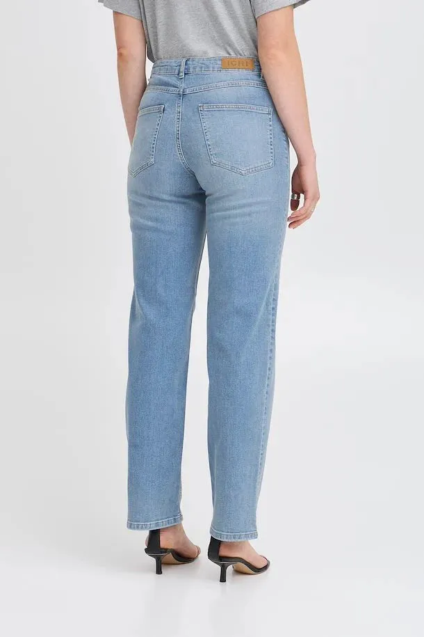 Ichi Twiggy straight leg jean Light Blue