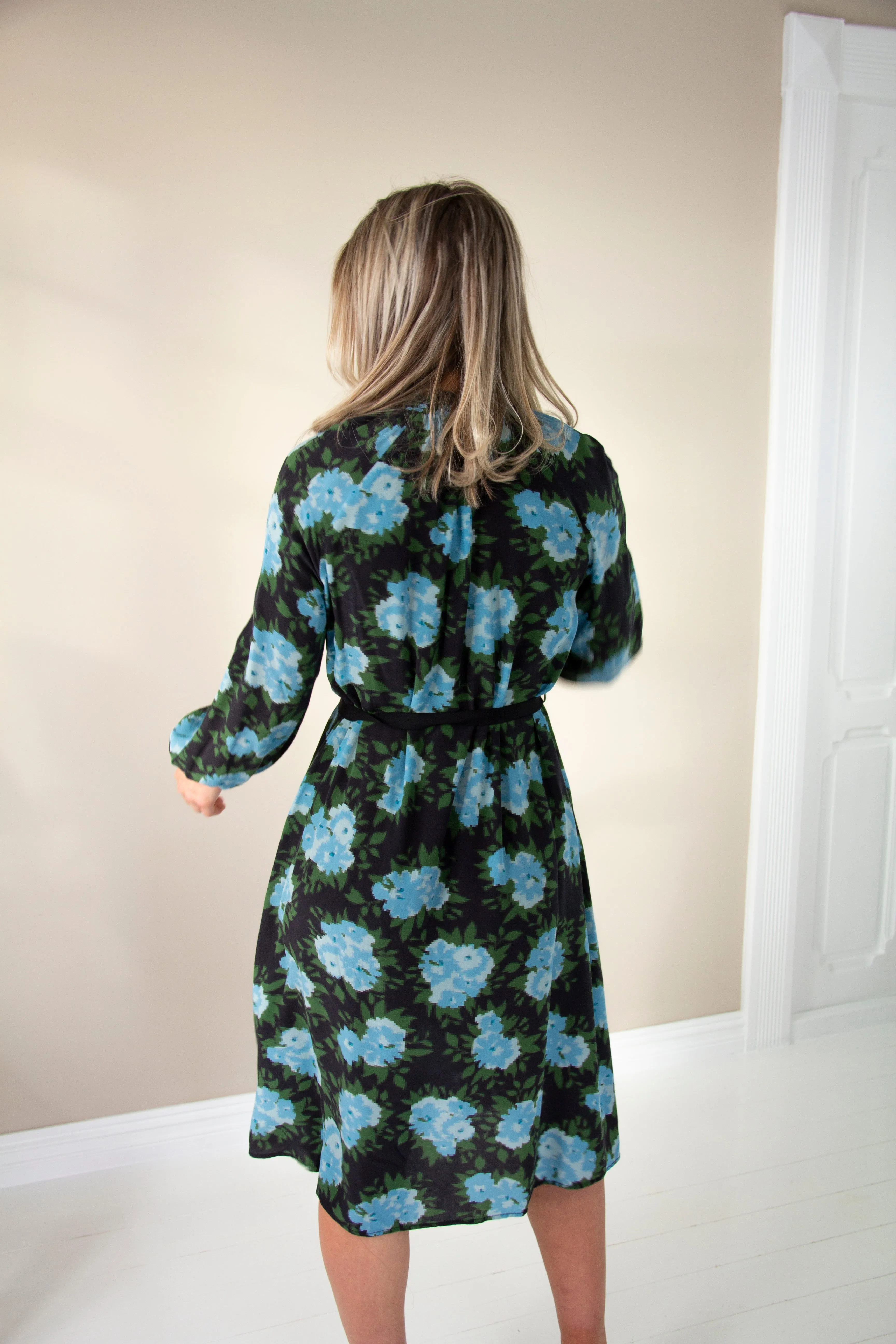 KATE SYLVESTER - Blue Flower Midi Dress