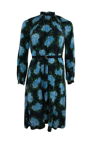 KATE SYLVESTER - Blue Flower Midi Dress