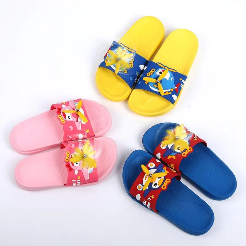 K.Bear I Love Fly Helicopter Super Soft Pink Slippers 4890