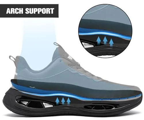 LARNMERN Steel Toe Shoes Men Breathable Work Sneakers Safety Lightweight Comfortable Tennis Shoe Indestructible Sneaker(10.5 Men, Light Black)