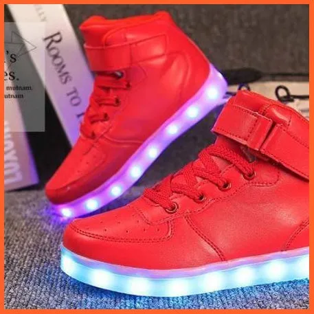 Led Sneakers Red 7 Led Colors
