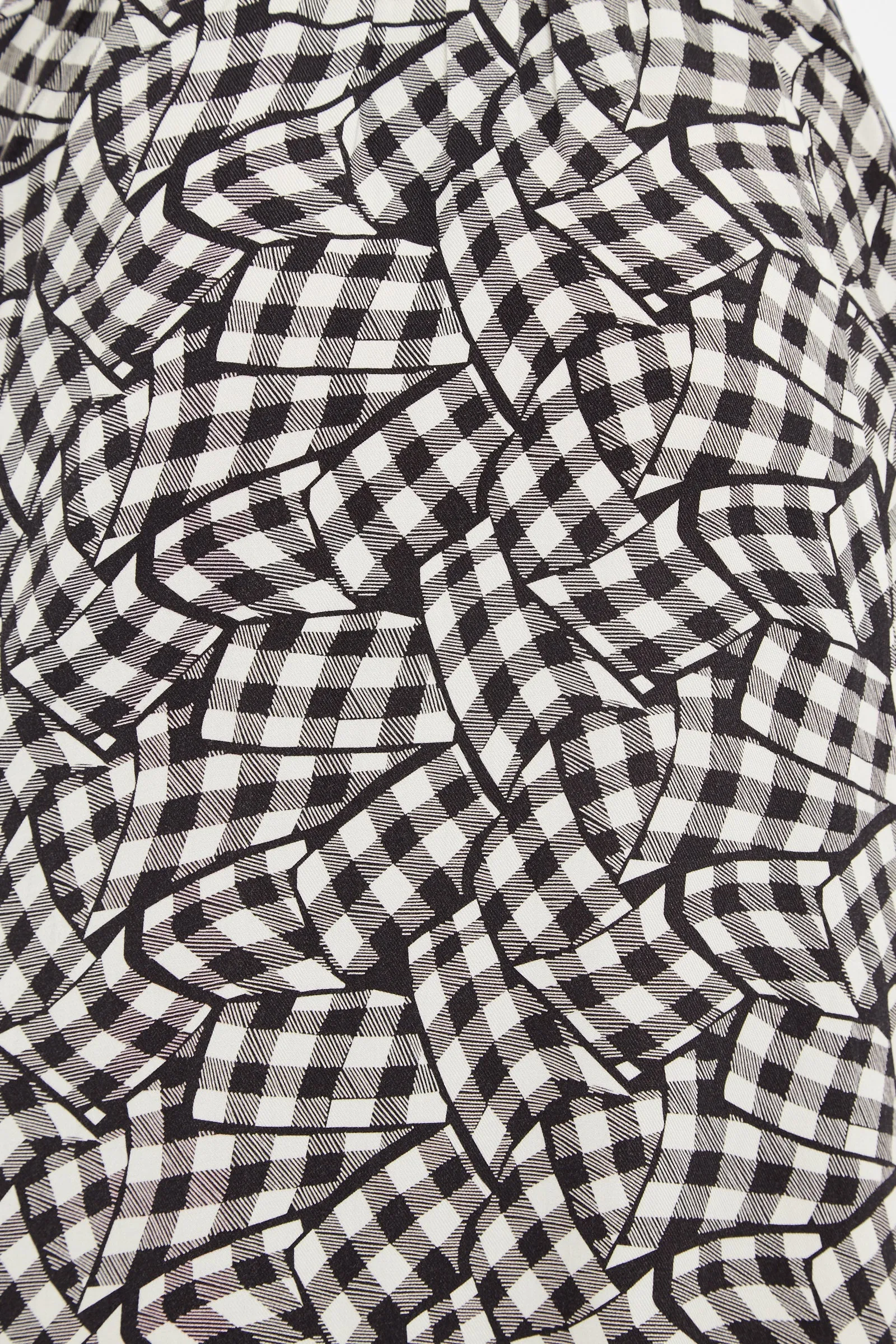 Louche Shauna Gingham Twist Print Short Sleeve Shirtdress