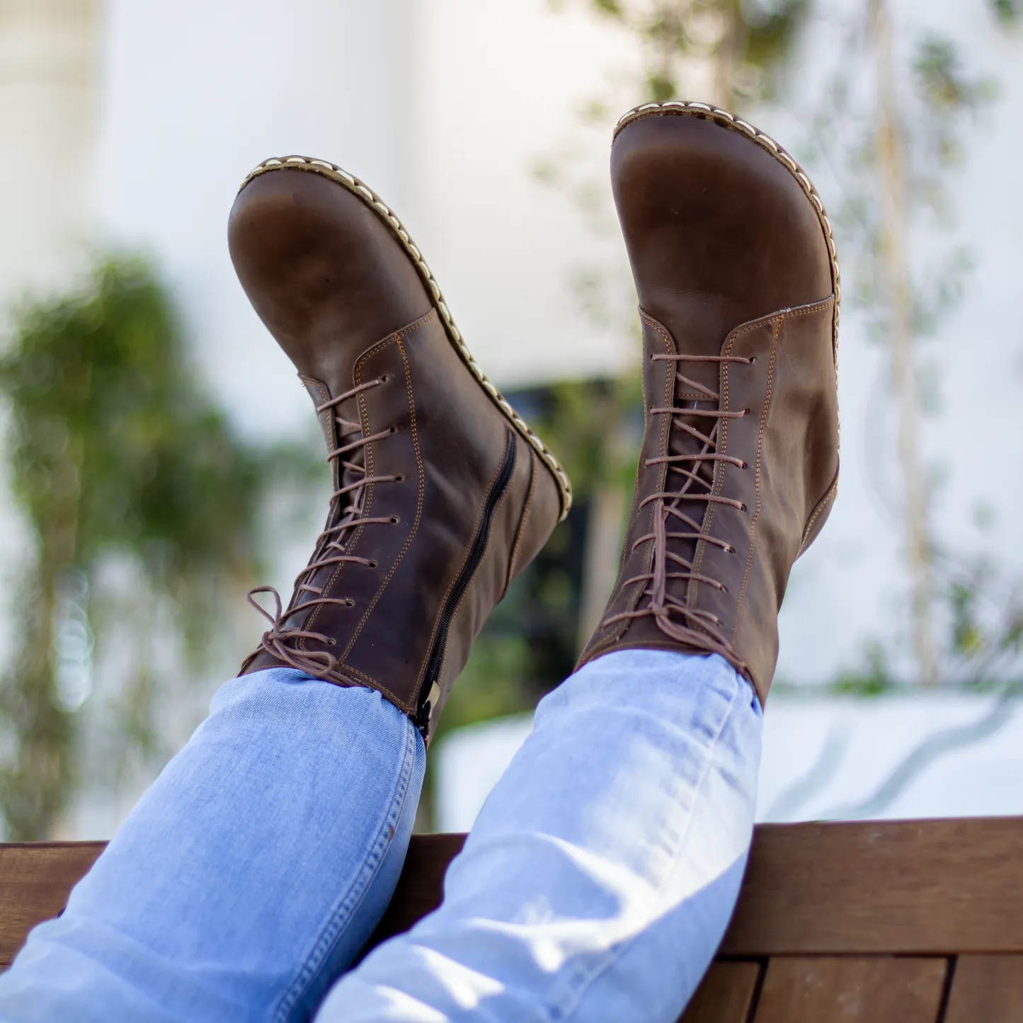 Luxury Edition - Artisian Made Brown Italian Leather Eccellenza Barefoot Boot